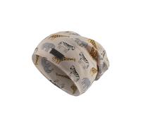 Sterntaler Beanie Safari - Beanie Jungen - Kindermütze mit UV -Schutz 30 mit Safaritieren - Slouch -Beanie aus Flammgarn -Jersey schützt den Kopf vor der Sonne - Leichte Mütze für Kinder - beige, 51