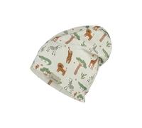 Sterntaler Beanie Safaritiere - Kinder-Mütze aus Flammgarn Jersey mit Zwei Tragevarianten, 95 % Baumwolle, UV-Schutz, Lichtgrau, Unisex, Größe 47