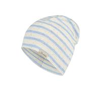 Sterntaler Beanie Streifen - Leichte Kindermütze aus geringeltem Melange-Jersey mit bunten Pünktchen, Zwei Tragevarianten, UV-Schutz 50+, Königsblau, Größe 53