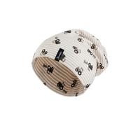 Sterntaler Beanie Traktoren - Baby Mütze aus hautsympathischem Jersey mit Allover Traktor Druck - Jungen Mütze variabel tragbar - Baby und Kinder Übergangsmütze, Sand, Größe 43