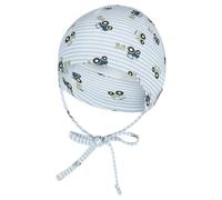 Sterntaler Beanie Traktoren - Leichte Kindermütze aus Baumwoll-Jersey mit Bindebändern und angeschnittenen Ohrenklappen - Hellblau, Größe 39