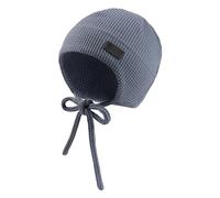 Sterntaler Beanie Waffelpique mit Bindeband Unisex - Baby Beanie mit UV -Schutz 30 für Spielspaß an heißen Tagen - Leichte Mütze für Babys - graublau, 35