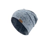 Sterntaler Beanie Wassertiere - Coole Baby Mütze aus Flammgarn Jersey mit Allover Druck Meerestiere - Jungen UV-Schutz 30 Mütze - variabel tragbar - Baby und Kinder Übergangsmütze, graublau, Größe 49