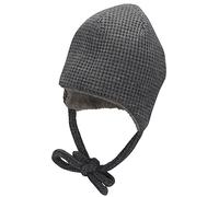 Sterntaler Baby Jungen Beanie Baby Beanie Waffeloptik Mütze - Beanie Baby, Kinderbeanie - aus Viskose mit Bindeband - rauchgrau, 37