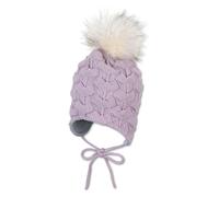 Sterntaler Baby - Mädchen Strickmütze Baby Strickmütze mit Pompom, flieder, 49