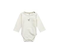 Sterntaler Body Emmi - Unisex Body aus Baumwoll Jersey - Langarm Baby Body mit Esel Emmi Front Print - Baby Strampler mit Druckknöpfen im Schritt und Schulter, Ecru, Größe 86
