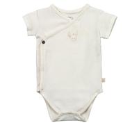 Sterntaler Body Emmi - Unisex Wickel Body aus Baumwoll Jersey - Kurzarm Body mit Esel Emmi Print - Neugeborenen Body seitlich zum Knöpfen - Druckknöpfe im Schritt - Baby Strampler, Ecru, Größe 50