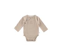 Sterntaler Body Emmi - Unisex Wickel Body aus Baumwoll Jersey - Langarm Body mit Esel Emmi Print - Neugeborenen Body seitlich zum Knöpfen - Druckknöpfe im Schritt - Baby Strampler, Sand, Größe 44