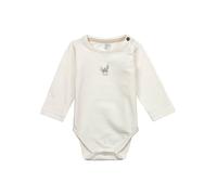 Sterntaler Body Emmi - Unisex Body aus Baumwoll Jersey - Langarm Baby Body mit Esel Emmi Front Print - Baby Strampler mit Druckknöpfen im Schritt und Schulter, Ecru, Größe 86