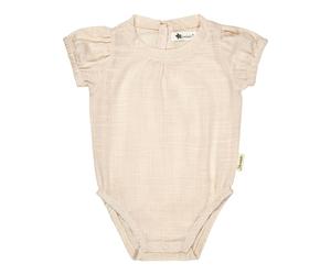 Sterntaler Body kurzarm Leinenoptik 80 rosa