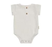 Sterntaler Body Leinenoptik - Baby- und Kinder Body aus Baumwolle, Vorderteil Leinenoptik, Rückteil Jersey, Kurze Ärmel, Knopfleiste am Ausschnitt & im Schritt, Kokosnussknöpfe, Ecru, Größe 56