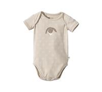 Sterntaler Body Punkte Hase Happy - Baby Body für Jungen aus Baumwolljersey mit Punktemuster und Häschenprint - Bequemer Strampler mit kurzen Ärmel - beige, 74