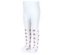 Sterntaler Strumpfhose Erdbeeren - Kinderstrumpfhosen mit Muster - Strumpfhose Mädchen mit elastischem Bund für bequemen Halt - Komfortable Strumpfhose vielseitig zu kombinieren - weiß, 74