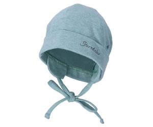 Sterntaler Erstlingsmütze Beanie zum Binden - Grün meliert - Gr. 39