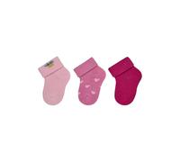 Sterntaler Erstlingssocken 3er Pack Ananas - Baby-Erstlingssocken im 3er Pack mit Ananas-, Herz- & Uni-Motiven, Innenfrottee, Umschlag, ideal als Geschenk, Puderrosa