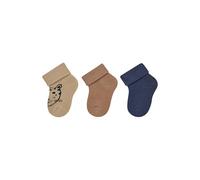 Sterntaler Erstlingssocken 3er Pack Tiger - Baby-Erstlingssocken im 3er Pack mit Tiger- & Uni-Motiven, Umschlag, Innenfrottee, Geschenkverpackung, Beige