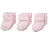 Sterntaler Erstlingssocken 3er Pack uni - Baby Socken mit Innenfrottee und Umschlag - hautsympathische Neugeborenen Socken mit hohem Baumwollanteil - Mädchen Strümpfe einfarbig, rosa, Größe 0