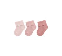 Sterntaler Erstlingssocken 3er Pack uni - Baby Socken mit Innenfrottee und Umschlag - hautsympathische Neugeborenen Socken mit hohem Baumwollanteil - Mädchen Strümpfe einfarbig, zartrosa, 0
