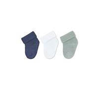 Sterntaler Erstlingssocken 3er Pack uni - Jungen Baby Socken mit Viskose-Anteil (aus Bambuszellstoff) - hautsympathische Sommer Strümpfe für Neugeborene, blau, Größe 0