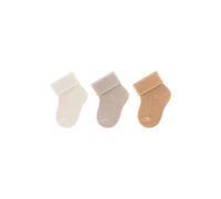 Sterntaler Erstlingssocken 3er Pack uni - Unisex Baby Socken mit Viskose-Anteil (aus Bambuszellstoff) - hautsympathische Sommer Strümpfe für Neugeborene, sand, Größe 0