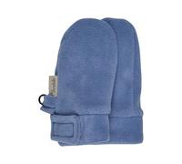 Sterntaler Fäustlinge uni aus weichem Microfleece ohne Daumen, mit Klettverschluss, gefüttert, Baby und Kinder Unisex, warm und komfortabel - mittelblau - Größe 1