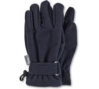 Sterntaler Fingerhandschuhe aus wasserabweisendem Microfleece mit Klettverschluss, Alter: 10-11 Jahre, Größe: 6, Blau (Marine)