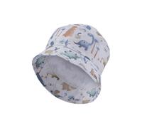 Sterntaler Fischerhut Saurier - Jungen Sonnenhut aus Baumwolle - Baby Bucket Hat mit Futter aus Batist (Bio) - UV-Schutz 50+ Baby und Kinder Sommerhut, weiß, Größe 51
