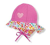 Sterntaler Flapper für Mädchen mit Bindebändern, Nackenschutz und Herz-Motiven, Alter: 6-9 Monate, Größe: 45, Pink