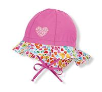 Sterntaler Flapper für Mädchen mit Bindebändern, Nackenschutz und Herz-Motiven, Alter: 9-12 Monate, Größe: 47, Pink