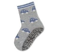 Sterntaler Fli Fli AIR Autos - Jungen Fliesen Flitzer mit Motiv Autos - Stoppersocken Baby mit Innenfrottee im Sohlenbereich- Baby und Kinder Strümpfe mit Anti-Rutsch-Sohle, silber melange, Größe 28