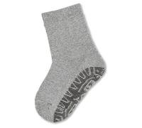 Sterntaler Fli Fli SOFT uni - Unisex Fliesen Flitzer einfarbig - warme Stoppersocken Baby mit Innenfrottee - elastische Baby und Kinder Strümpfe mit Anti-Rutsch-Sohle, silber melange, Größe 18