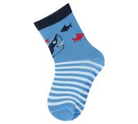 Sterntaler Fli Fli SUN Hai - Fliesen Flitzer für Jungen - Stoppersocken mit rutschfester Sohle - Fliesensocken mit Motiven - samtblau, 18