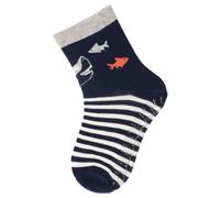 Sterntaler Fli Fli SUN Hai - Fliesen Flitzer für Jungen - Stoppersocken mit rutschfester Sohle - Fliesensocken mit Motiven - marine, 24