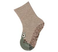 Sterntaler Fli Fli SUN Krokodil - Fliesen Flitzer für Jungen - Stoppersocken mit rutschfester Sohle - Fliesensocken mit Motiven - braun melange, 18