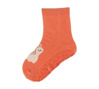 Sterntaler Fli Fli SUN Schnecke - Mädchen Fliesen Flitzer mit Motiv - dünne Stoppersocken Baby - hautsympathische Sommer Socken - Baby und Kinder Strümpfe mit Anti-Rutsch-Sohle, leuchtorange, Größe 20