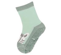 Sterntaler Fli Fli SUN Zebra - Fliesen Flitzer für Mädchen - Stoppersocken mit rutschfester Sohle - Fliesensocken mit Motiven - steingrün, 18