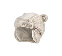 Sterntaler Fliegermütze aus Teddyplüsch - Warme Holzfällermütze mit kleinen, angesetzten Öhrchen - Jungen Wintermütze mit Ohrenklappen - Babymütze, gefüttert mit Baumwollfleece - Natur, 45