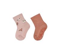 Sterntaler Fliesen Flitzer AIR Doppelpack Pferd - Baby- und Kinder Fliesen Flitzer AIR im Doppelpack mit Pferd- & Uni-Motiven, Innenfrottee, Vollsohle, Staubrosa, Größe 18