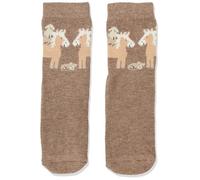 Sterntaler Fliesen Flitzer AIR Unisex - trageangenehme Stoppersocken mit Motiv Bauernhof - Frottee im Sohlenbereich - hoher Baumwollanteil - braun mel., Gr. 22