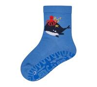 Sterntaler Fliesen Flitzer SUN Wal - Baby- und Kinder Fliesen Flitzer SUN mit Wal-Motiv, durchbrochene Anti-Rutsch-Sohle, luftdurchlässig, angenehmes Fußklima, Königsblau, Größe 24