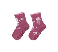 Sterntaler Glitzer Flitzer AIR 2er Pack Seepferd - Baby Fliesen Flitzer für Mädchen im Doppelpack - Stoppersocken mit rutschfester Sohle - Fliesensocken mit Motiven - purpur, 18