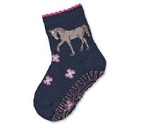 Sterntaler Glitzer Flitzer AIR Pferd - Mädchen Fliesen Flitzer - Stoppersocken mit Innenfrottee im Sohlenbereich - Baby und Kinder Strümpfe mit Glitzer Anti-Rutsch-Sohle, marine, Größe 28