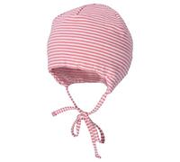 Sterntaler Beanie Mütze GOTS Singlejersey gestreift mit Bindeband Baby Unisex samtrosa Gr. 39
