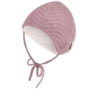 Sterntaler GOTS Strickmütze aus Bio-Baumwolle mit Ohrenklappen und Bindebändern, gefüttert mit Bio-Baumwollfleece - Mädchen - weich und warm - Mütze für Baby und Kinder, pastellviolett, Größe 47