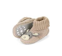 Sterntaler Hausschuhe Esel Emmi - Unisex Hausschuhe aus Wollfilz - bequemer Baby und Kinder Hüttenschuh mit rutschfester Sohle - Kindergarten Pantoffeln mit elastischem Strickbund, beige, Größe 18