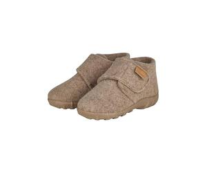 Sterntaler Hausschuhe uni - Unisex Hausschuhe aus Wollfilz - Baby und Kinder Hüttenschuh mit rutschfester Sohle - Kindergarten Pantoffeln mit Klettverschluss