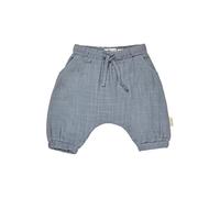 Sterntaler Hose Leinenoptik - Babyhose aus Baumwolle mit Leinencharakter- Sommer Pumphose mit elastischem Bund und Kordelzug - Bequeme Kinder Schlupfhose, Kinderkleidung ab Geburt, graublau, Größe 68