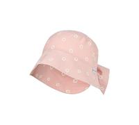 Sterntaler Hut Gänseblümchen - Hut aus Baumwolle mit Gänseblümchen-Print, Schleife zum Knoten hinten, gefüttert mit Bio-Baumwoll-Batist, weich und bequem - Zartrosa, Größe 53