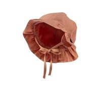 Sterntaler Hut gerüscht - Mädchen Sommer Hut mit Bindeband und Ohrenklappen - UV-Schutz 50+ Sonnen Hut mit Größenregulierungsband - Baby und Kinder Sommer Mütze, lichtbraun, Größe 51