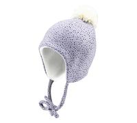 Sterntaler Inka Mütze mit Pünktchen - Mädchen Baby und Kinder Mütze mit angeschnittenen Ohrenklappen und Bindeband - Bommelmütze, gefüttert mit Baumwollfleece - blasslila, 41